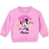 Disney Kız Bebek Lisans Sweatshirt Lisans Baskılı Bisiklet Yaka Long Sleeve - Pembe - 12 - 18 Ay