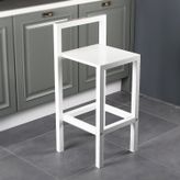 Diva Ahşap Bar Taburesi 68 cm Beyaz