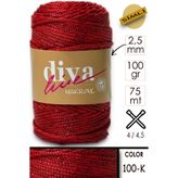 Diva İplik Diva Makrome Ipi Simli 100k Kırmızı