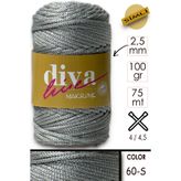 Diva İplik Diva Makrome Ipi Simli 60s Gümüş