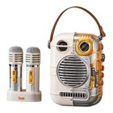 Divoom Spark Pro Çift Karaoke Mikrofonlu Beyaz Bluetooth Hoparlör
