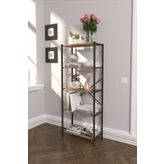 Dizaynmotion 150 Cm 5 Raflı Kitaplık - Ceviz Rengi