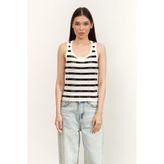 Dkny Clear Sequin Stripe Askılı Bluz, M, DJ6R0959, Siyah, Kadın
