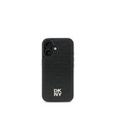 DKNY iPhone 16 Repeat Pattern Magsafe Uyumlu Siyah Telefon Kılıfı