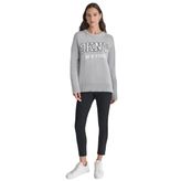 DKNY Varsity Logo Intarsi Süveter Kadın