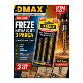 Dmax Freze Matkap Uç Seti 3 Parça