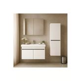 Dmz Home Arista 80Cm Beyaz Renkli Mdf, Seramik Lavabolu, Alt - Üst Ve Boy Dolaplı, Banyo Dolabı Seti