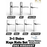 Dna Hırdavat 3+1 Saten Daire Kapı Kolu Set