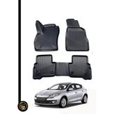 Dnz Renault Megane 3 Hatchback 3D Havuzlu Paspas Yumuşak Loci - Siyah