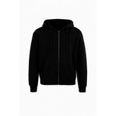 DOAYS Erkek Slim Fit Fermuarlı Penye Siyah Hırka