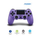 Dobe Ps4-Pc-Android Box-Android-Ios Telefon Tablet Uyumlu Titreşimli Bluetooth Oyun Kolu - Mor