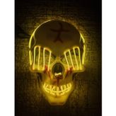 Dodomar Halloween Maske Kuru kafa Işıklı Sarı Teller
