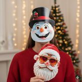 Dodomar Maske Yılbaşı Temalı 2li Kardan Adam Noel Baba