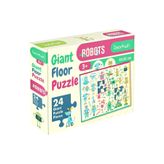 DoerKids Dev Jumbo Yer Puzzle | Robots 3 Yaş 24 Parça Robotlar