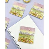 Doğa Temalı Yağlı Boya Tablo Çiftlik Postit/Sticky Note