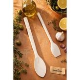 Doğal Şimşir Ağacı Ahşap Tahta Kaşık Spatula Seti Ağaç Kaşık (2li Set) - Çok Renkli