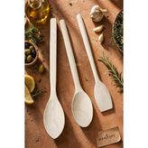 Doğal Şimşir Ağacı Ahşap Tahta Kaşık Spatula Seti Ağaç Kaşık (3lü Set) - Çok Renkli