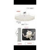 Dogant Plaj Deniz 2 mt 10 Telli Polyester Krem Şemsiye +Çanta+Askı