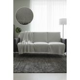 Dogo Home Pamuklu Koltuk Örtüsü 170X210 cm Tekli&üçlü Koltuk,çekyat ve Berjer Için Modern Çizgili Yıkanabilir - 170 x 210 cm - Açık Gri
