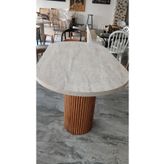 DOĞUKAN HOME traverten oval masa