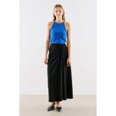 DÖKÜMLÜ BELİ PİLELİ ETEK GRİ