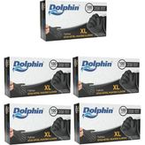 Dolphin 5x100 Adet XL Çok Amaçlı Siyah Nitril Eldiven