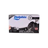 Dolphin Extra Kalın Nitril Siyah Eldiven ( L ) Beden ( 100'lü Paket )