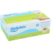 Dolphin Lateks Pudralı Beyaz Eldiven 100 Lü (Medium) - Medium (37 - 39)