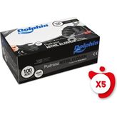 Dolphin Pudrasız Nitril Extra Kalın Eldiven M Beden Siyah 100'LÜ 5 Paket