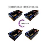 Dolphin Siyah Pudrasız Nitril Eldiven 20 x 100'lü Siyah