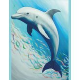 Dolphin Theme Lined Notebook: Sketchbook Diary Notes - 100 Pages, Large Journal 8.5 x 11 Inches