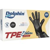 Dolphin Tpe Eldiven Siyah 100LÜ Small - Tek Kullanımlık Eldiven 2'li Ekonomik Paket - 2 Adet