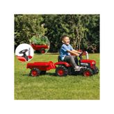 Dolu Oyuncak Romorklu Traktor Pedallı - Kırmızı