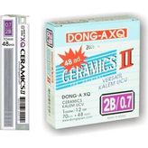 Dong-A Ceramics 0,7mm 2B Min Versatil Kalem Uç 12'li Tüp Yüksek Karbonlu Koyu Renkli