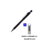 Dong-A XQ Ceramics II Versatil Kalem, 0,3mm, Siyah Gövde