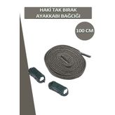 Dopar Haki Elastik Akıllı Esnek Bağcık Tak Bırak Ayakkabı Bağcığı 1 Çift 100cm