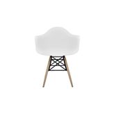 Dorcia Home Kolçaklı Beyaz Eames Plastik Kafesli Sandalye - Cafe Balkon Mutfak Sandalyesi
