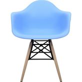 Dorcia Home Kolçaklı Mavi Eames Plastik Kafesli Sandalye - Cafe Balkon Mutfak Sandalyesi