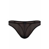 Doreanse Erkek Polyester Siyah Parlak Transparan Tanga String