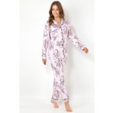 Doremi Cherry Rot Uzun Kollu Bayan Pijama Takımı
