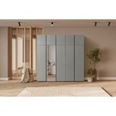 Doressa Home Bony Grey 5 Kapılı Modüllü Gardırop Gri
