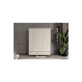 Doressa Home Cast Walnut 4 Kapılı Gardırop