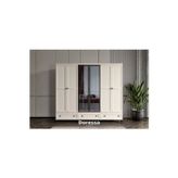 Doressa Home Duns Moon 6 Kapılı Camlı Gardırop