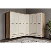 Doressa Home Hima Walnut Köşe Gardırop Ceviz
