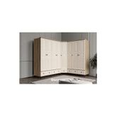 Doressa Home Merz Walnut Köşe Gardırop