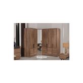 Doressa Home Rent Brown 6 Kapılı Köşe Gardırop