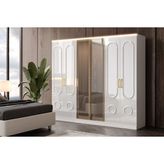 Doressa Sone White 6 Kapılı Gardırop - Beyaz