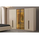 Doressa Strada 6 Reflekte Camlı Gardırop - Vizon - Bej