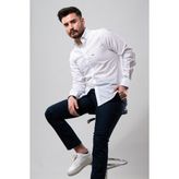 Dorss Slimfit Desenli Gofre Kumaş Erkek Gömlek - XL - Mavi