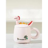 Dörtel Tedarik Dinazor Figürlü Seramik Kupa 1937 - Pembe